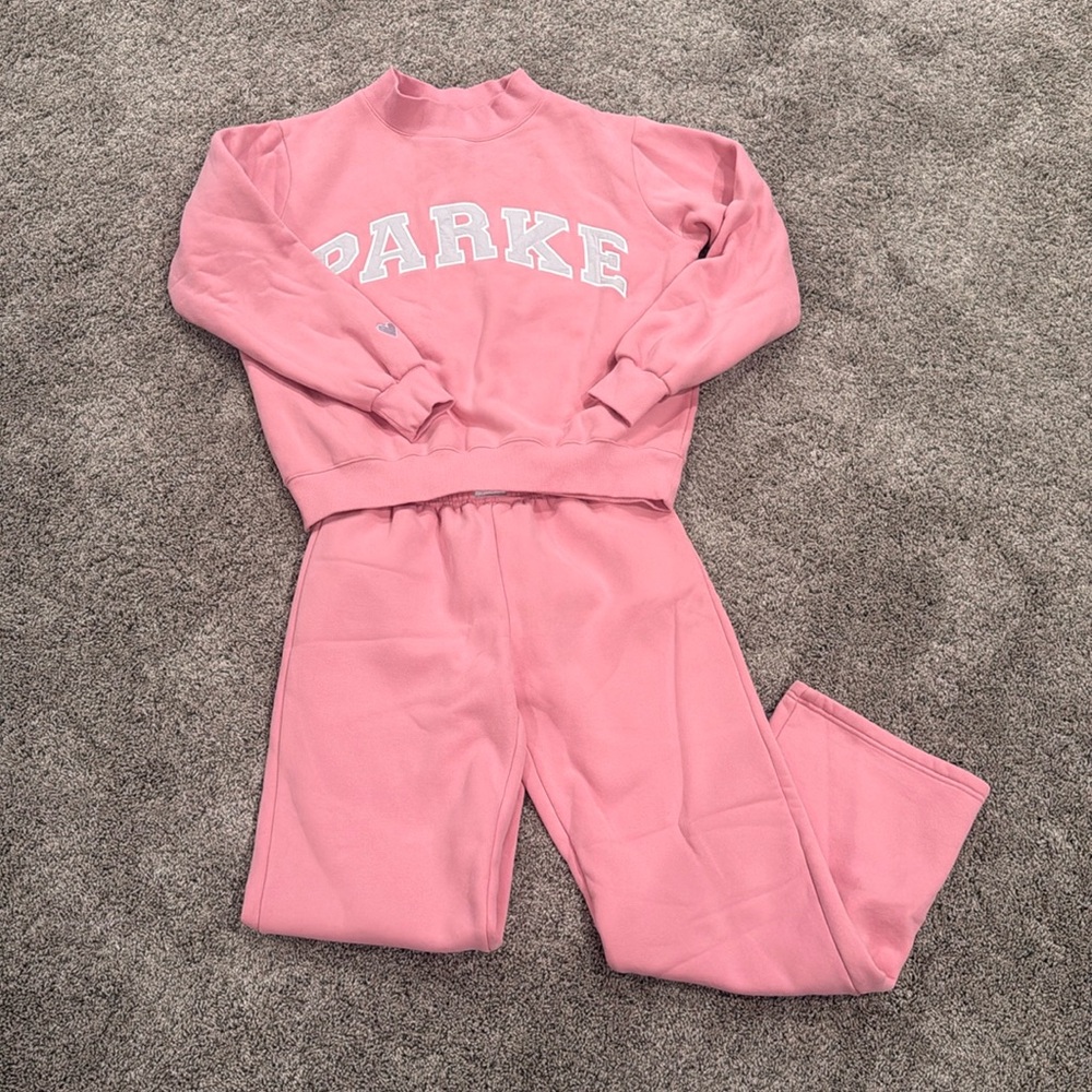 Parke pink sweatset top-S/M bottom- S